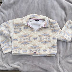 L.A Hearts cropped quarter zip